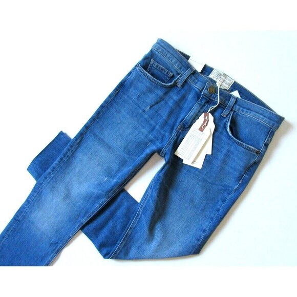 NWT Current/Elliott The Cropped Straight in Sawyer w/ Raw Hem Stretch Jeans 27 - Picture 3 of 7